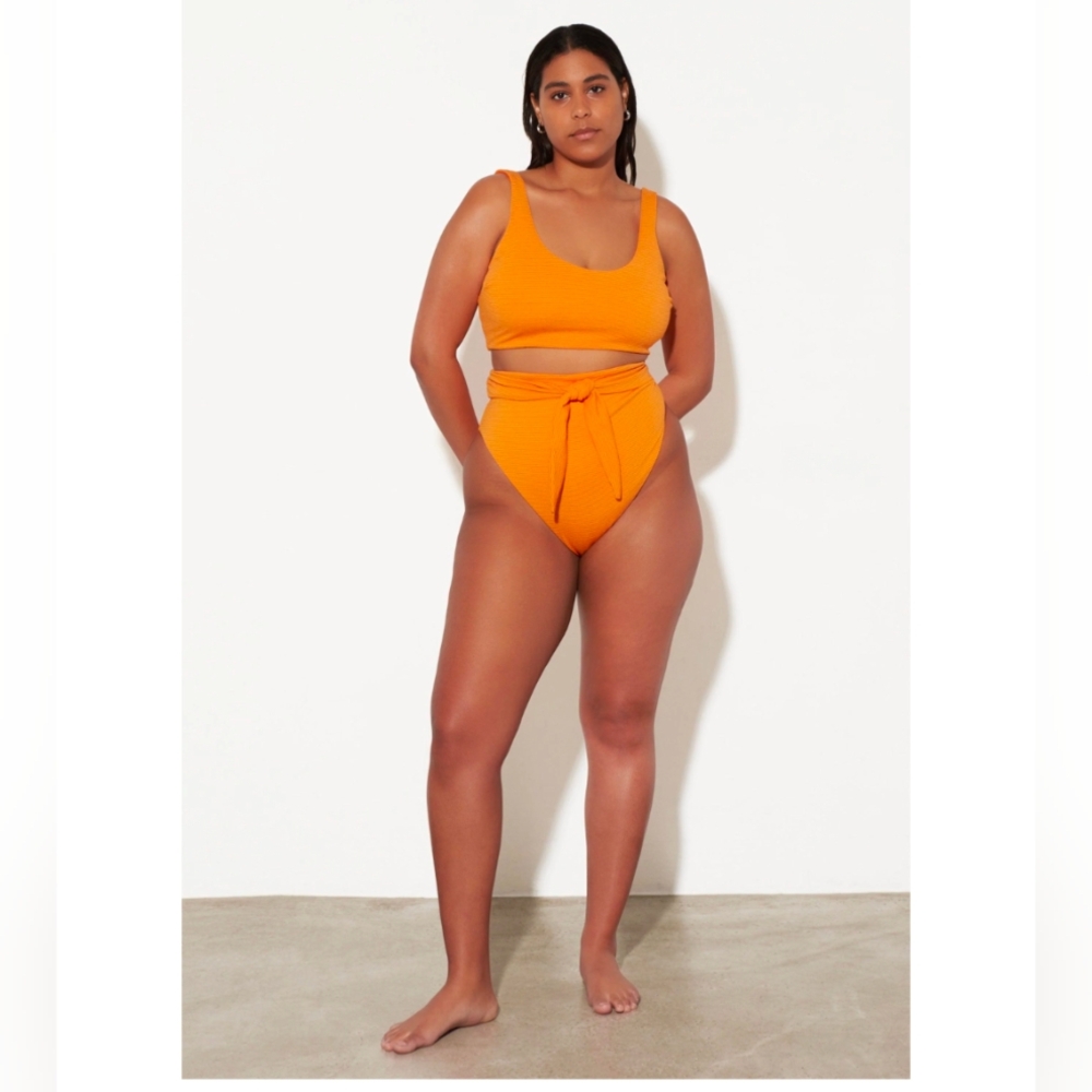 NWT Mara Hoffman Lira Bikini Top Orange 3X